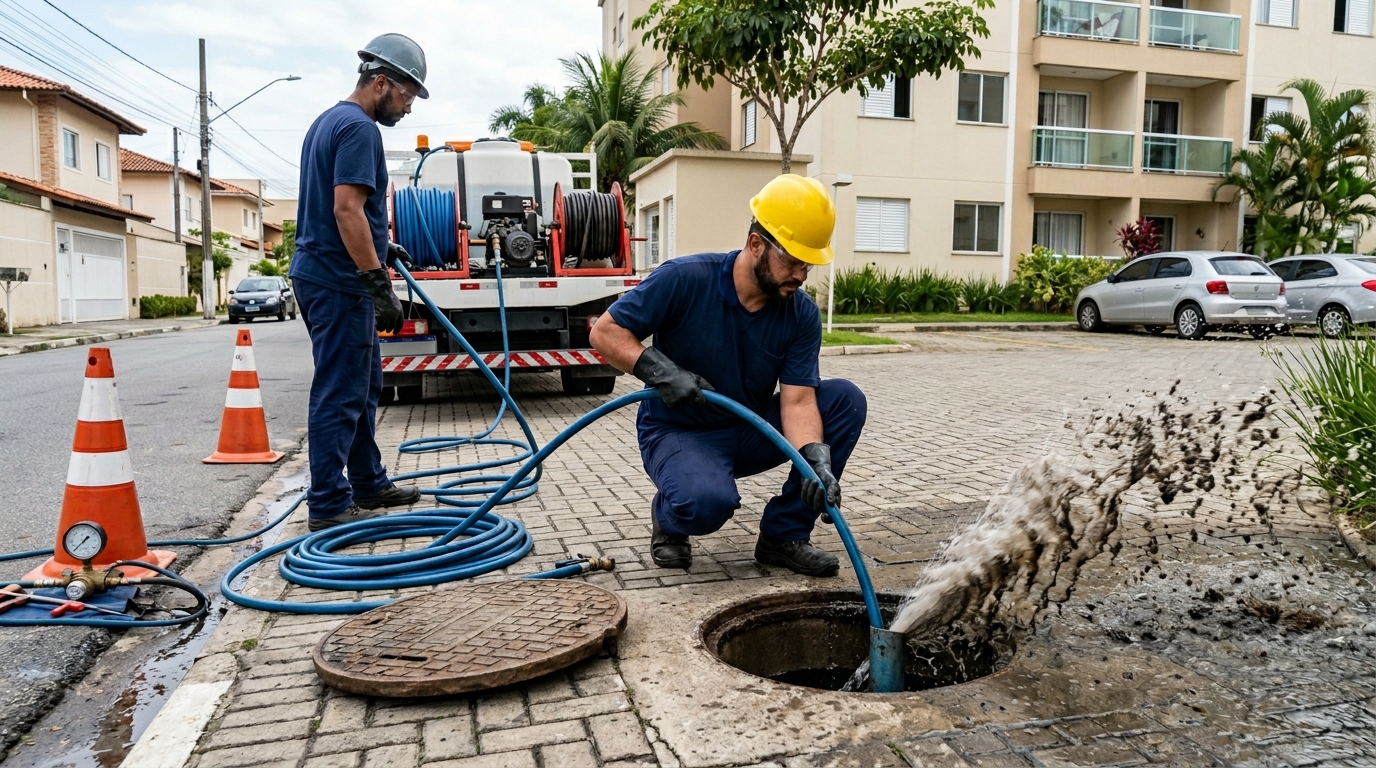 Desobstrução com Alta Pressão em Contagem‑MG
