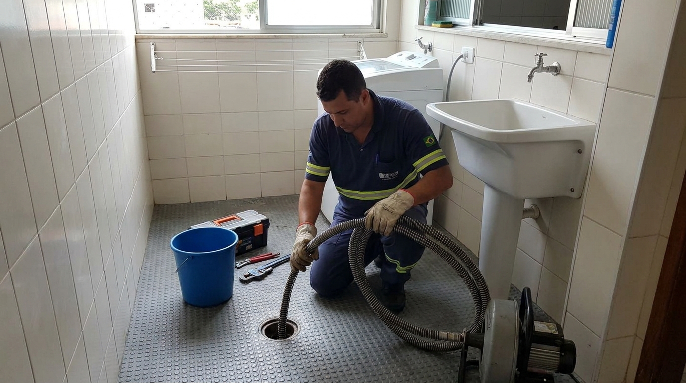 Desobstrução na Cozinha em Contagem‑MG